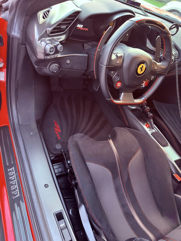Ferrari 488 Pista interior detailed by BH Car Detailing
