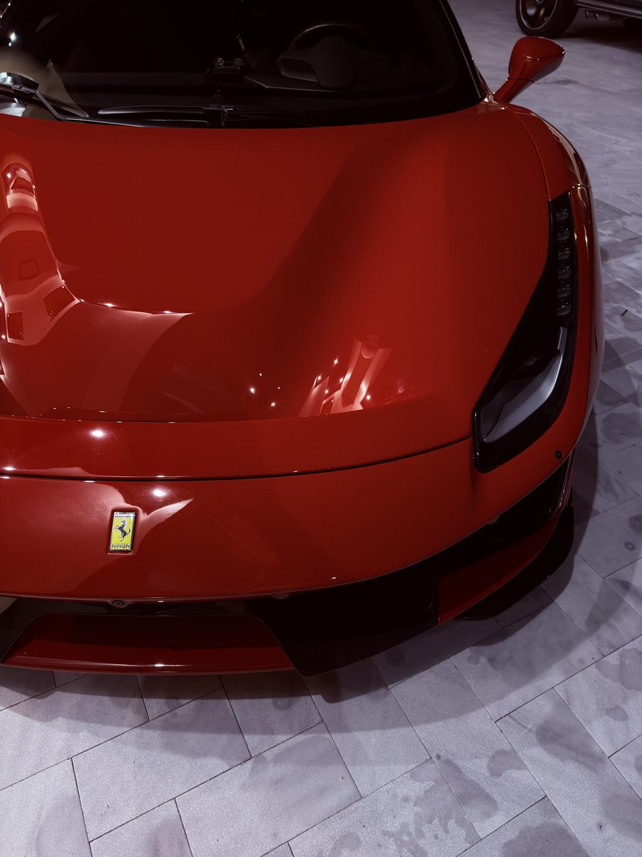 Ferrari 488 Pista with a mirror gloss finish after BH paint correction